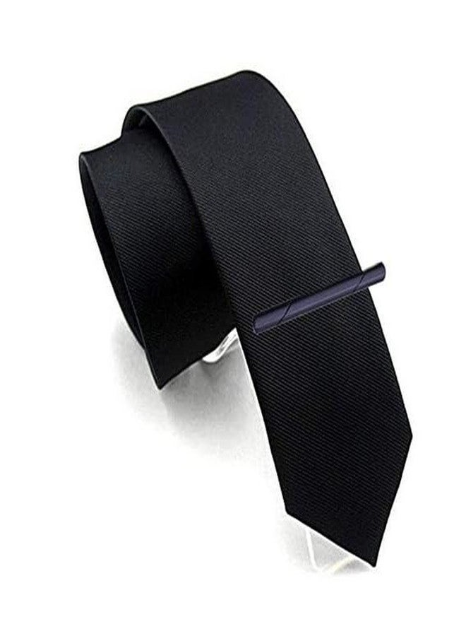 OHEETU Mens Classic Tie Clips Long Styles Tie Pins Minimalist Necktie Tie Bar Clasp Clip Clamp Pins Gift For Men Business Party Wedding Best Gift and Daily Life(Black) - Image 2